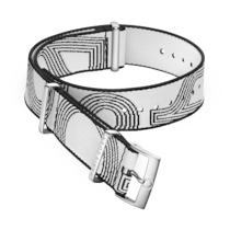 Bracelet NATO - Bracelet en polyamide blanc et noir - 031Z019141